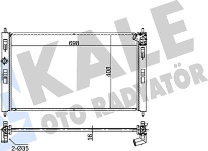 KALE OTO RADYATÖR 354295 - Radiators, Motora dzesēšanas sistēma ps1.lv