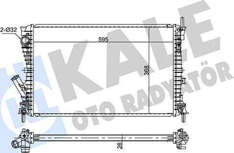 KALE OTO RADYATÖR 354260 - Radiators, Motora dzesēšanas sistēma ps1.lv