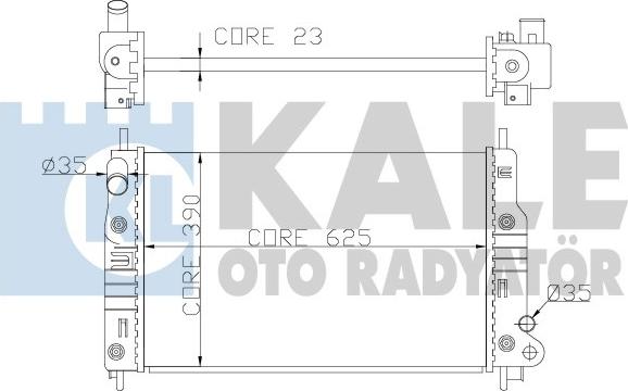 KALE OTO RADYATÖR 355900 - Radiators, Motora dzesēšanas sistēma ps1.lv