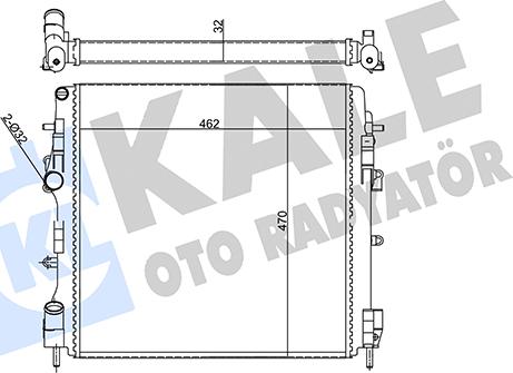 KALE OTO RADYATÖR 355595 - Radiators, Motora dzesēšanas sistēma ps1.lv