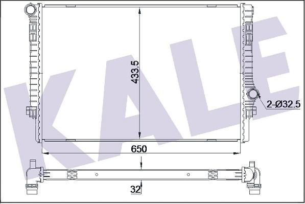 KALE OTO RADYATÖR 355515 - Radiators, Motora dzesēšanas sistēma ps1.lv