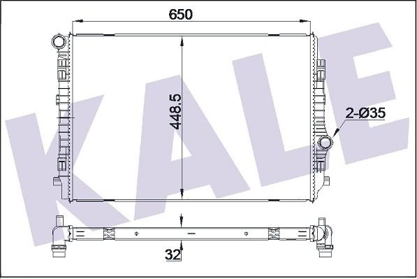 KALE OTO RADYATÖR 355535 - Radiators, Motora dzesēšanas sistēma ps1.lv