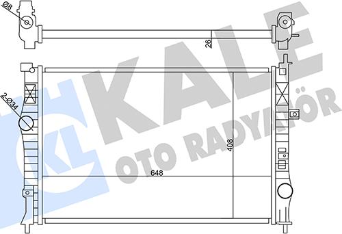 KALE OTO RADYATÖR 355640 - Radiators, Motora dzesēšanas sistēma ps1.lv