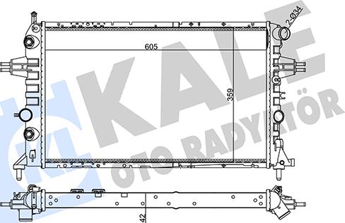 KALE OTO RADYATÖR 355610 - Radiators, Motora dzesēšanas sistēma ps1.lv