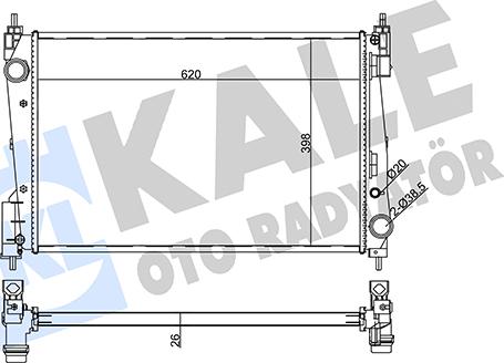 KALE OTO RADYATÖR 355625 - Radiators, Motora dzesēšanas sistēma ps1.lv