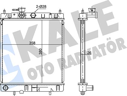 KALE OTO RADYATÖR 355705 - Radiators, Motora dzesēšanas sistēma ps1.lv