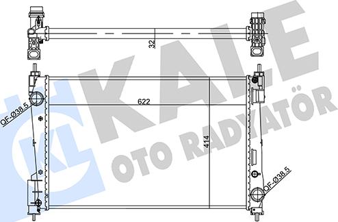 KALE OTO RADYATÖR 356955 - Radiators, Motora dzesēšanas sistēma ps1.lv