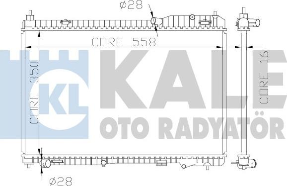 KALE OTO RADYATÖR 356000 - Radiators, Motora dzesēšanas sistēma ps1.lv