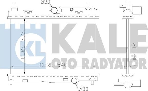 KALE OTO RADYATÖR 356100 - Radiators, Motora dzesēšanas sistēma ps1.lv