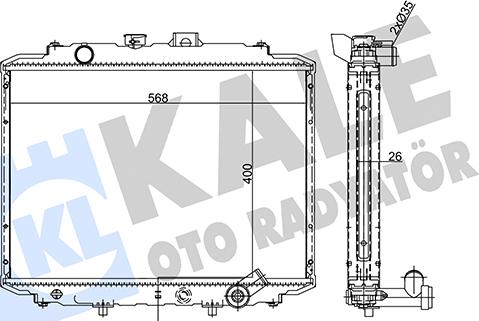 KALE OTO RADYATÖR 356250 - Radiators, Motora dzesēšanas sistēma ps1.lv