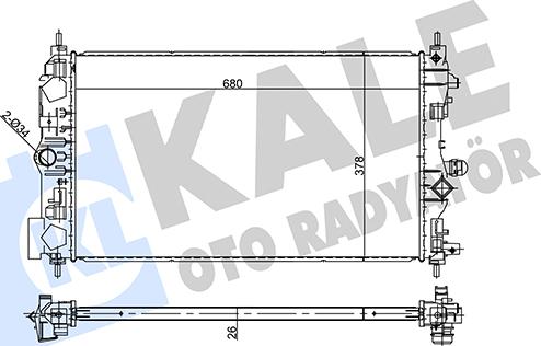 KALE OTO RADYATÖR 356285 - Radiators, Motora dzesēšanas sistēma ps1.lv