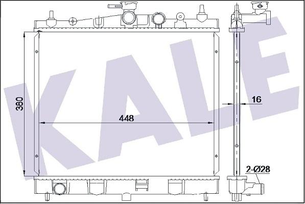 KALE OTO RADYATÖR 350995 - Radiators, Motora dzesēšanas sistēma ps1.lv