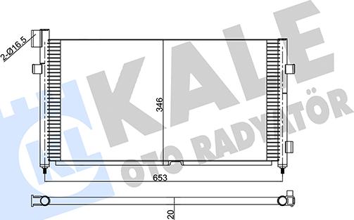 KALE OTO RADYATÖR 350405 - Kondensators, Gaisa kond. sistēma ps1.lv