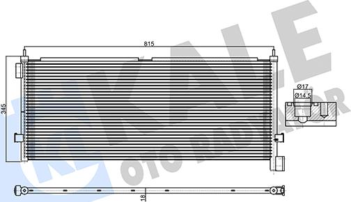 KALE OTO RADYATÖR 350410 - Kondensators, Gaisa kond. sistēma ps1.lv