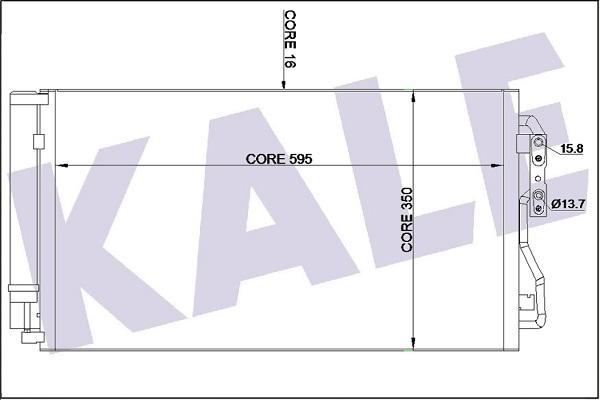 KALE OTO RADYATÖR 350530 - Kondensators, Gaisa kond. sistēma ps1.lv