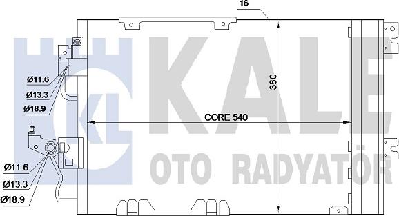 KALE OTO RADYATÖR 350650 - Kondensators, Gaisa kond. sistēma ps1.lv