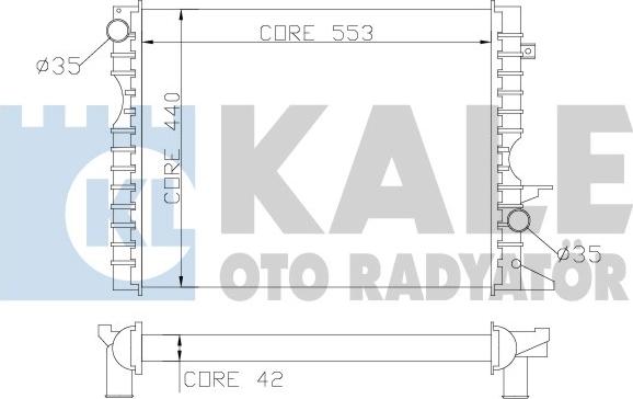 KALE OTO RADYATÖR 350600 - Radiators, Motora dzesēšanas sistēma ps1.lv