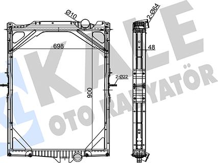 KALE OTO RADYATÖR 350180 - Radiators, Motora dzesēšanas sistēma ps1.lv