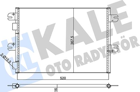 KALE OTO RADYATÖR 350345 - Kondensators, Gaisa kond. sistēma ps1.lv