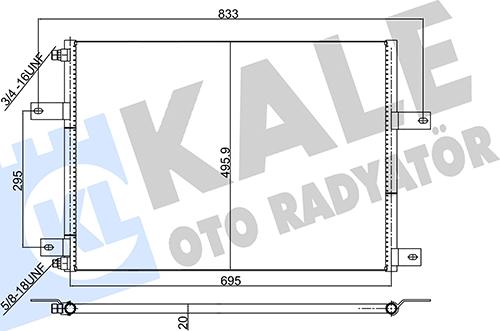 KALE OTO RADYATÖR 350375 - Kondensators, Gaisa kond. sistēma ps1.lv