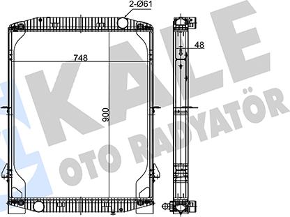 KALE OTO RADYATÖR 350240 - Radiators, Motora dzesēšanas sistēma ps1.lv