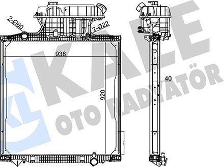 KALE OTO RADYATÖR 350250 - Radiators, Motora dzesēšanas sistēma ps1.lv