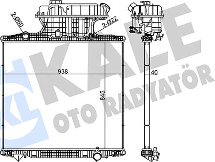 KALE OTO RADYATÖR 350265 - Radiators, Motora dzesēšanas sistēma ps1.lv