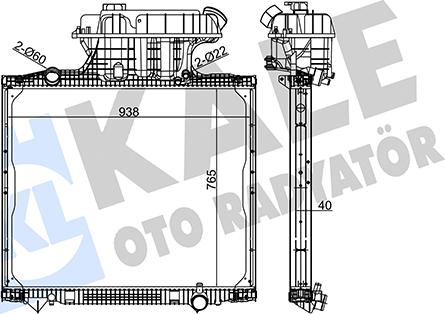 KALE OTO RADYATÖR 350260 - Radiators, Motora dzesēšanas sistēma ps1.lv