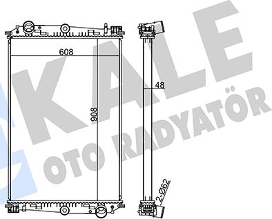 KALE OTO RADYATÖR 350205 - Radiators, Motora dzesēšanas sistēma ps1.lv