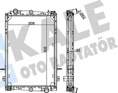 KALE OTO RADYATÖR 350210 - Radiators, Motora dzesēšanas sistēma ps1.lv