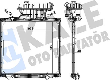 KALE OTO RADYATÖR 350270 - Radiators, Motora dzesēšanas sistēma ps1.lv