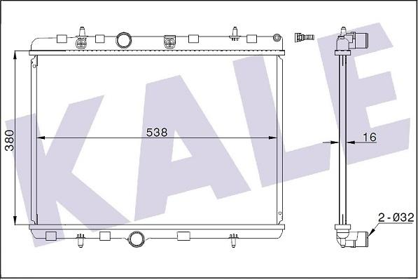 KALE OTO RADYATÖR 350745 - Radiators, Motora dzesēšanas sistēma ps1.lv