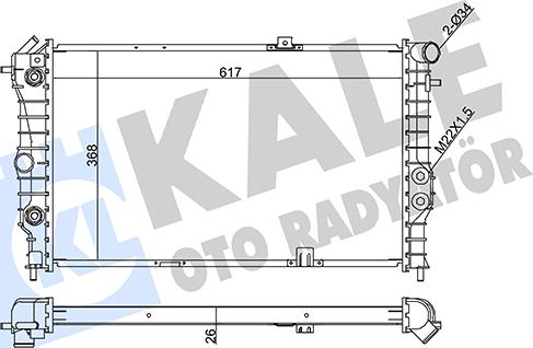 KALE OTO RADYATÖR 351955 - Radiators, Motora dzesēšanas sistēma ps1.lv