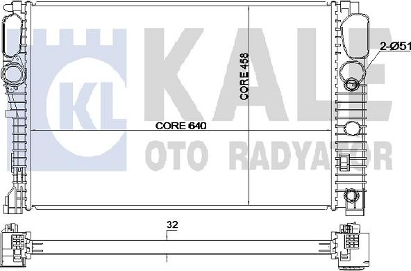 KALE OTO RADYATÖR 351900 - Radiators, Motora dzesēšanas sistēma ps1.lv