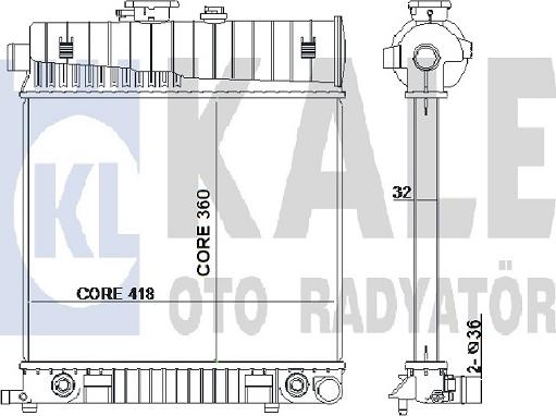 KALE OTO RADYATÖR 351400 - Radiators, Motora dzesēšanas sistēma ps1.lv