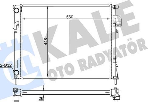 KALE OTO RADYATÖR 351035 - Radiators, Motora dzesēšanas sistēma ps1.lv