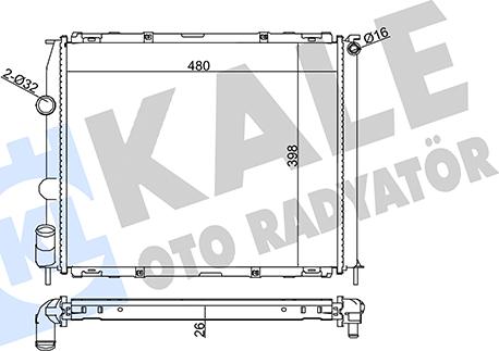 KALE OTO RADYATÖR 351895 - Radiators, Motora dzesēšanas sistēma ps1.lv