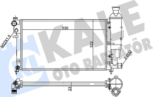 KALE OTO RADYATÖR 351845 - Radiators, Motora dzesēšanas sistēma ps1.lv