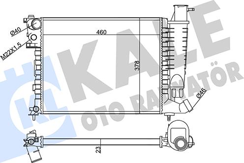 KALE OTO RADYATÖR 351815 - Radiators, Motora dzesēšanas sistēma ps1.lv