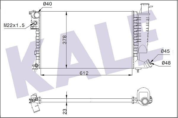 KALE OTO RADYATÖR 351810 - Radiators, Motora dzesēšanas sistēma ps1.lv