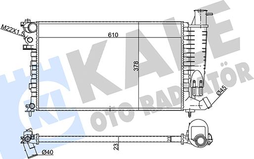 KALE OTO RADYATÖR 351820 - Radiators, Motora dzesēšanas sistēma ps1.lv