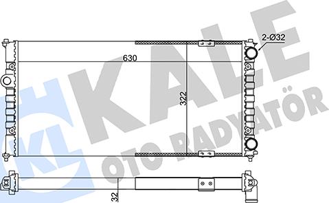 KALE OTO RADYATÖR 351230 - Radiators, Motora dzesēšanas sistēma ps1.lv