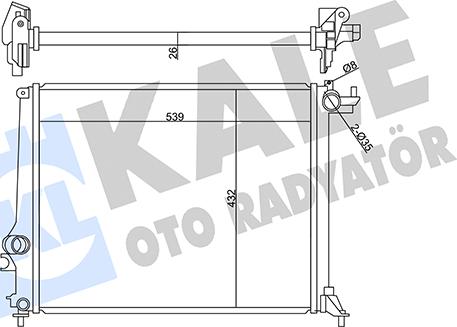 KALE OTO RADYATÖR 358985 - Radiators, Motora dzesēšanas sistēma ps1.lv