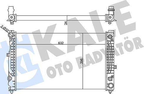 KALE OTO RADYATÖR 358975 - Radiators, Motora dzesēšanas sistēma ps1.lv