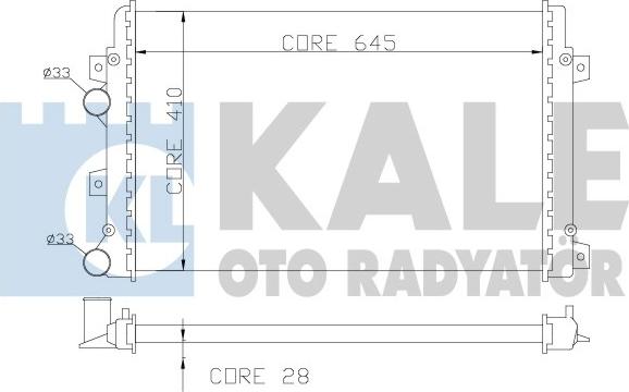 KALE OTO RADYATÖR 353500 - Radiators, Motora dzesēšanas sistēma ps1.lv