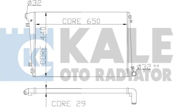 KALE OTO RADYATÖR 353600 - Radiators, Motora dzesēšanas sistēma ps1.lv