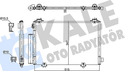 KALE OTO RADYATÖR 353055 - Kondensators, Gaisa kond. sistēma ps1.lv