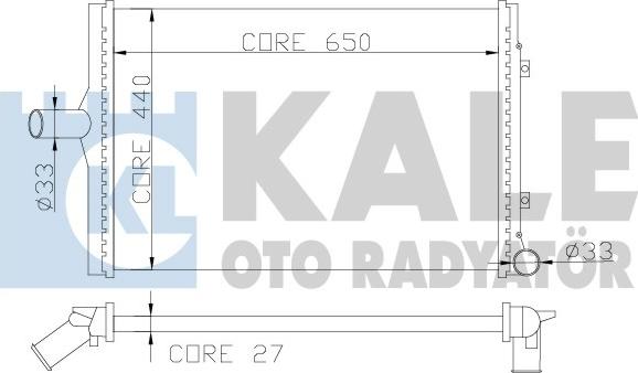 KALE OTO RADYATÖR 353000 - Radiators, Motora dzesēšanas sistēma ps1.lv