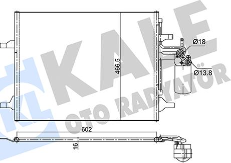 KALE OTO RADYATÖR 353075 - Kondensators, Gaisa kond. sistēma ps1.lv