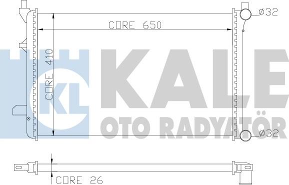 KALE OTO RADYATÖR 353300 - Radiators, Motora dzesēšanas sistēma ps1.lv